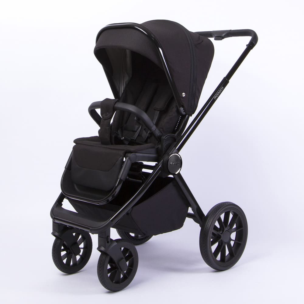 Коляска детская Peppy Monaco 2 в 1 Brilliant black (черный), рама черный глянец