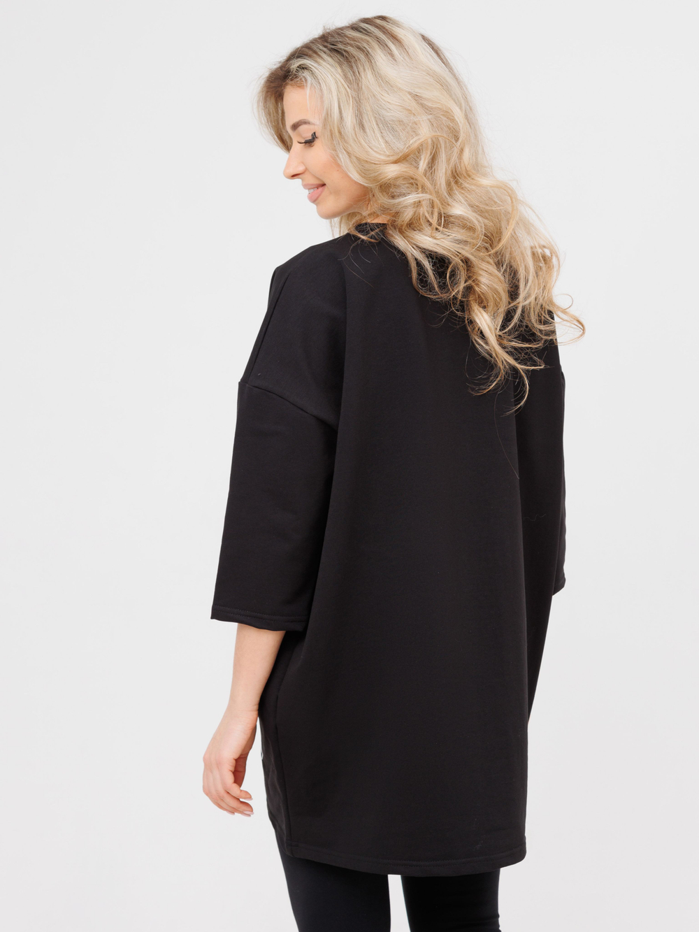 Платье из футера оверсайз