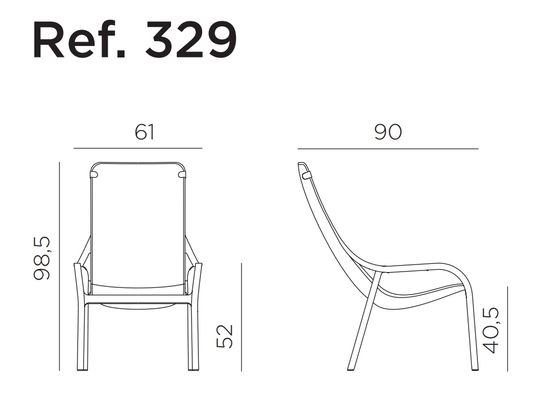 Кресло Net Lounge пластиковое серое Nardi Италия