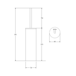 Ёрш для туалета MILLY, хром, LUX-MIL-OT15E10-CR