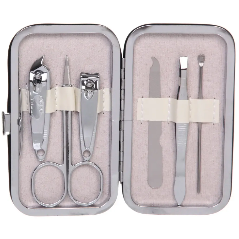 Набор для маникюра в футляре 6 предметов «Кошечка Мэлони»,11*6,5см ( в пакете с подвесом)