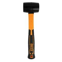 Киянка резиновая черная 220 гр с фиберглассовой рукояткой INGCO