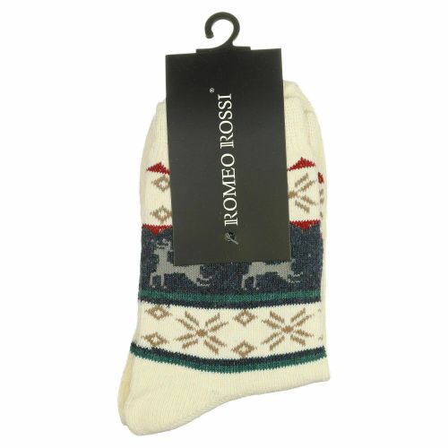 Мужские носки белые ROMEO ROSSI с шерстью 8044-1