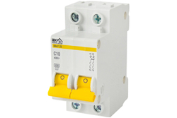 Автоматический 2-полюсный выключатель IEK С10 ВА47-29 MVA20-2-010-C