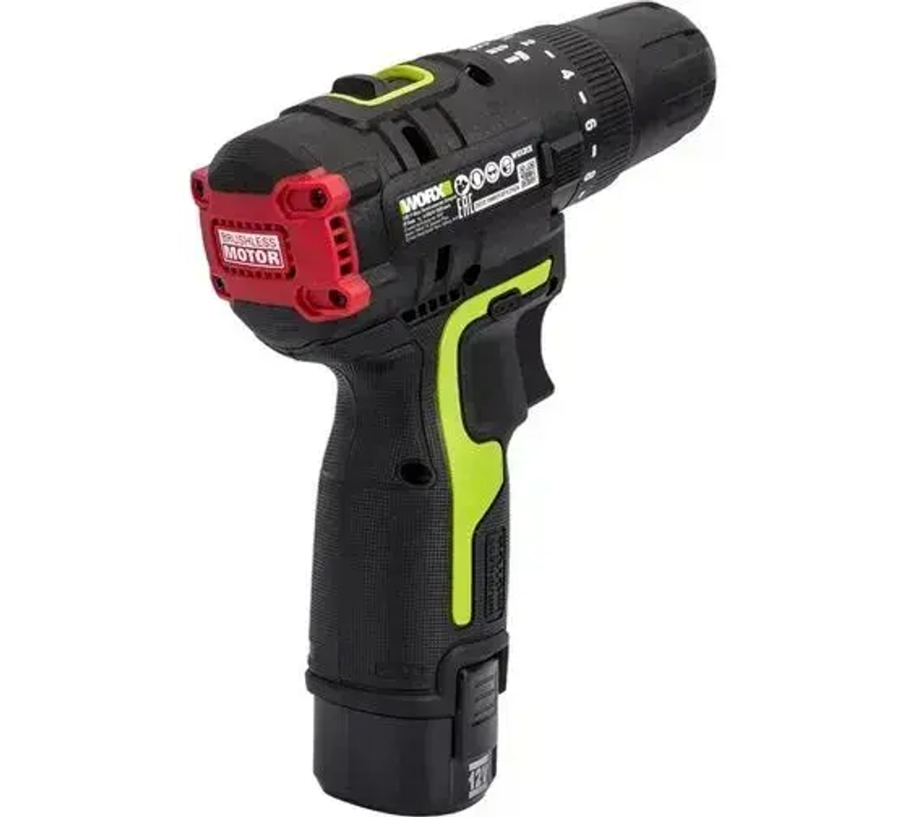 Дрель-шуруповерт, 20 мм, 12 В, 1800 об/мин, патрон - быстрозажимной, разноцветный