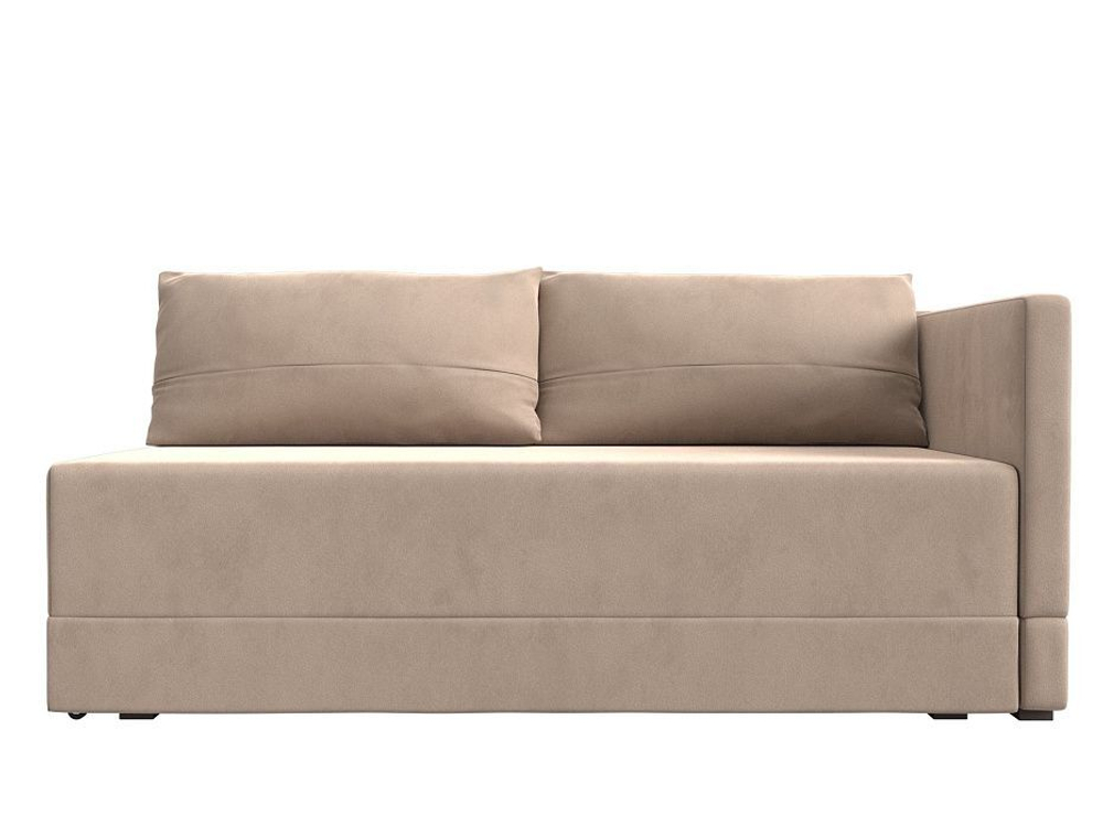 Кушетка Никас правая, Бежевый, Велюр, 118390