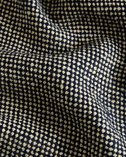 Zara Home - Плед с бахромой, синий, 140x190 см