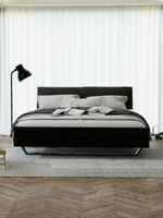 Кровать 200х200 Беллиссима с мягким изголовьем, черный дуб