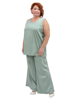 Широкие брюки из тенсела Полынь