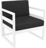 Комплект пластиковой мебели Siesta Contract Mykonos, белый, черный