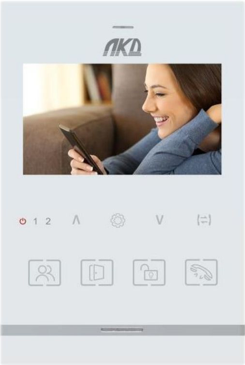 ЛКД-ДМ-1000-4/2 4 Видеодомофон дюймов, 1000ТВЛ, CVBS, аналоговый сигнал, белый