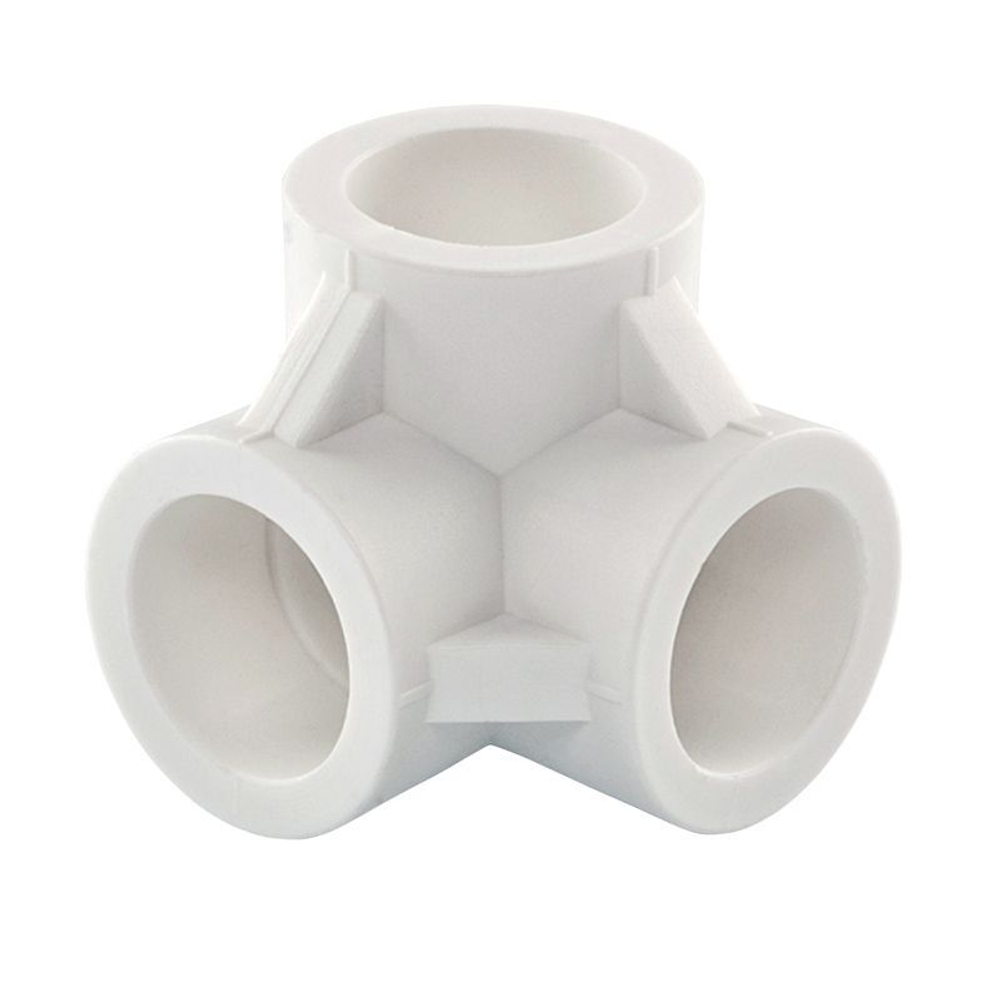 Тройник полипропиленовый 20 мм двухплоскостной TEBO