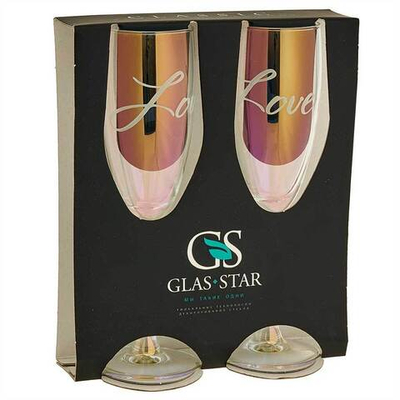 Набор 2 бокалов 170 мл Лиловая дымка и Love 1 RNLDG1687