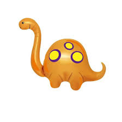 Шар (40""/102 см) Фигура, Динозавр Бронтозавр, Оранжевый, Китай 1 шт. 6п. Д099