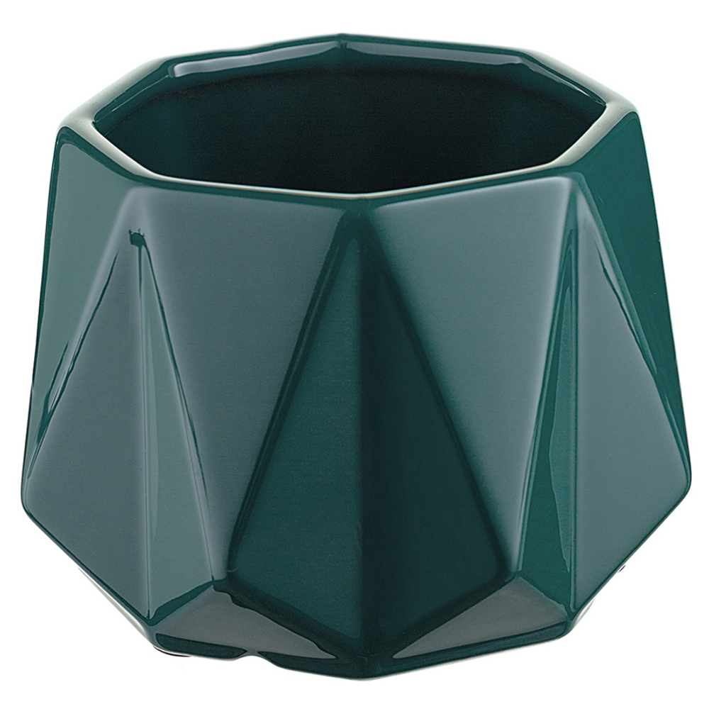 Горшок цветочный rhombus, 12,5 см, зеленый