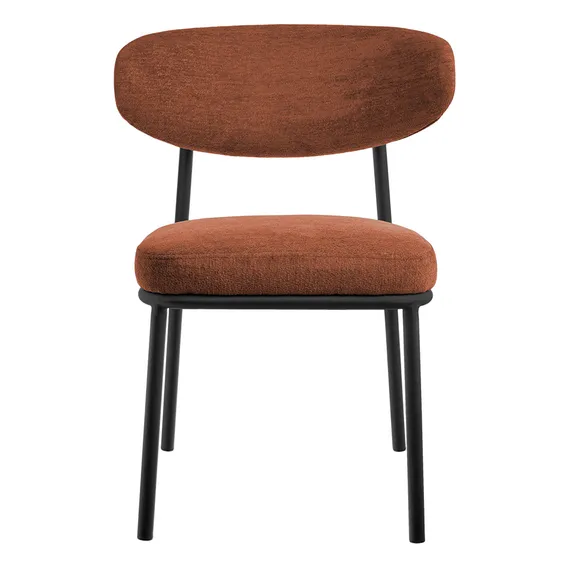 Стул Lucas 2 терракотовый шенилл с чёрными ножками