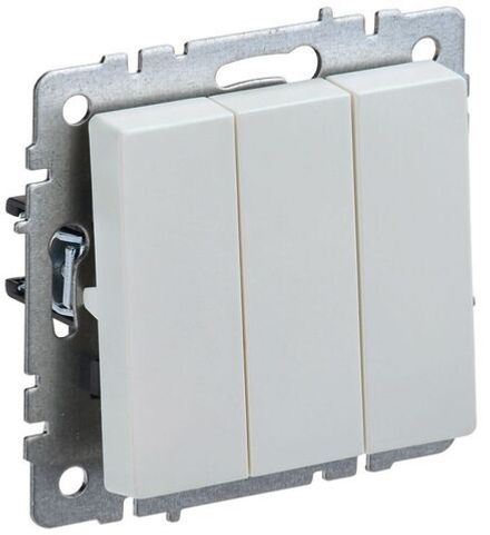 Выключатель 3-кл. СП BRITE ВС10-3-0-БрЖ 10А механизм жемчуж. IEK BR-V30-0-10-K36