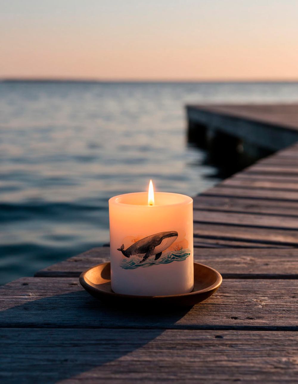 Трансфер переводной - декаль для свечей и гипса киты 007 А5