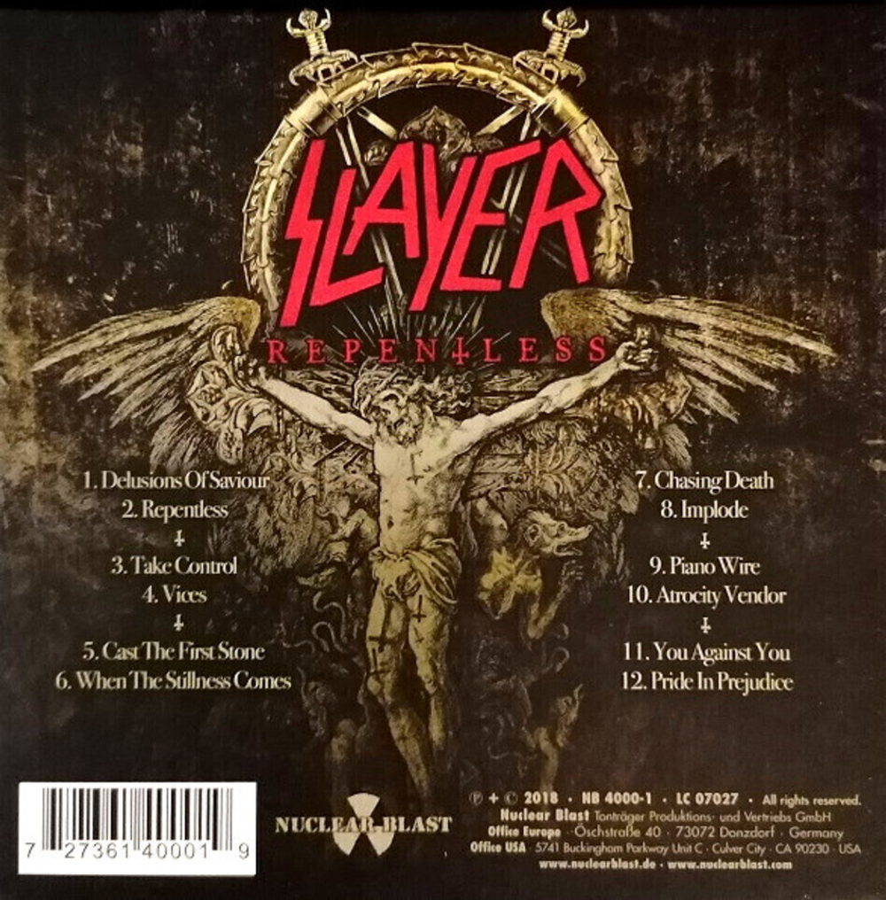 Slayer / Repentless (Limited Edition)(6х6.66"Vinyl Single)