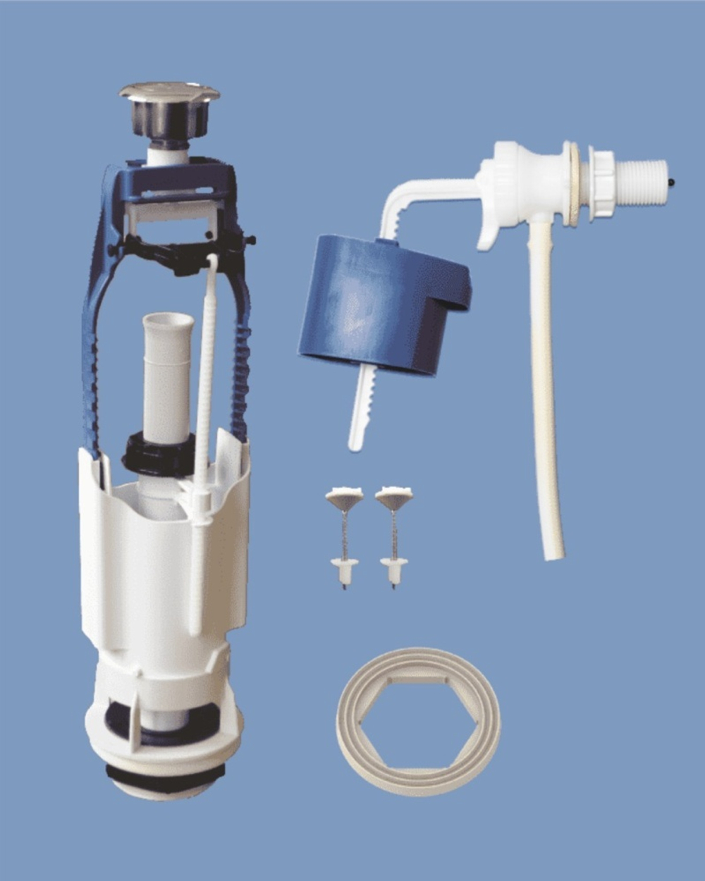 Арматура д/бачка УКЛАД с БОКОВОЙ под 1/2 (кнопка) (22/1шт)