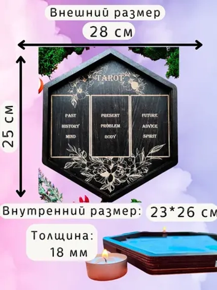 Алтарь-поднос «Таро на английском» — ведьминское украшение