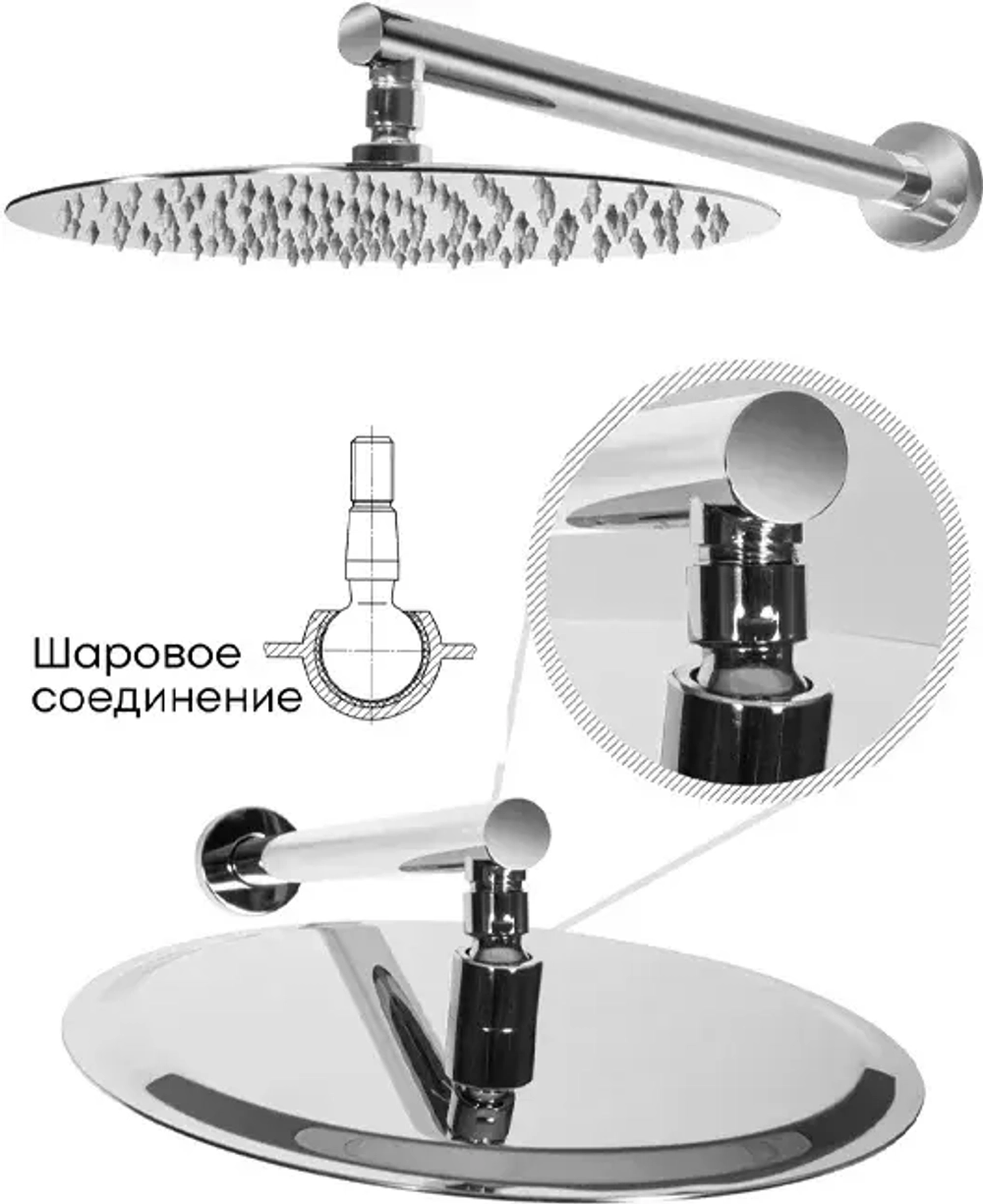 Душевая система Grocenberg GB5001 Хром