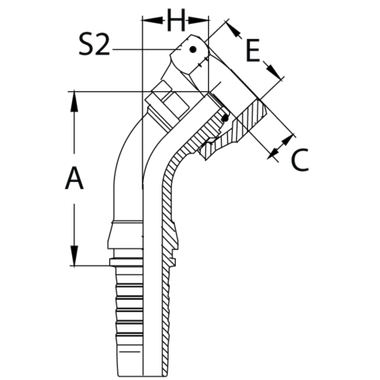Фитинг DN 20 DKO-L (Г) 30x2 22 (45) (накидная гайка)