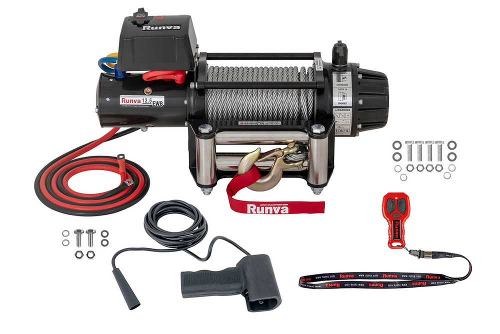 Лебёдка электрическая 24V Runva 12500 lbs 5670 кг (влагозащищенная)