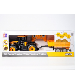 Радиоуправляемый фермерский трактор с прицепом Double Eagle JCB Fastrac 4220 1/24 2.4G RTR