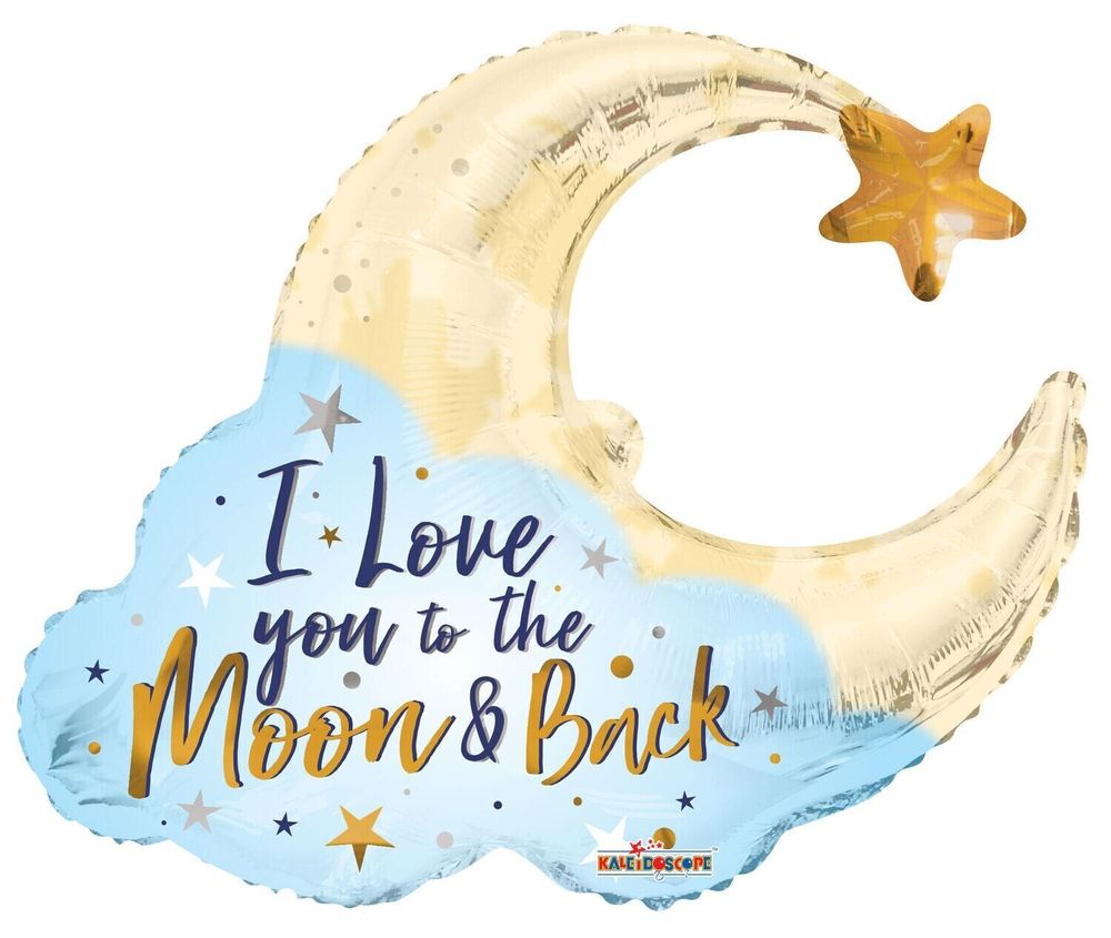 36"/91,4 см "I Love You To The Moon & Back" Люблю тебя до Луны и обратно(БГ-)