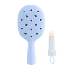 Расческа массажная с отверстиями для джиббитсов SOLOMEYA Croks Massage Hair Brush Blue
