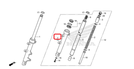 51420-KPP-T01. CASE COMP., R. FR. BOTTOM. Honda CBR125, CBr150 2012-2018