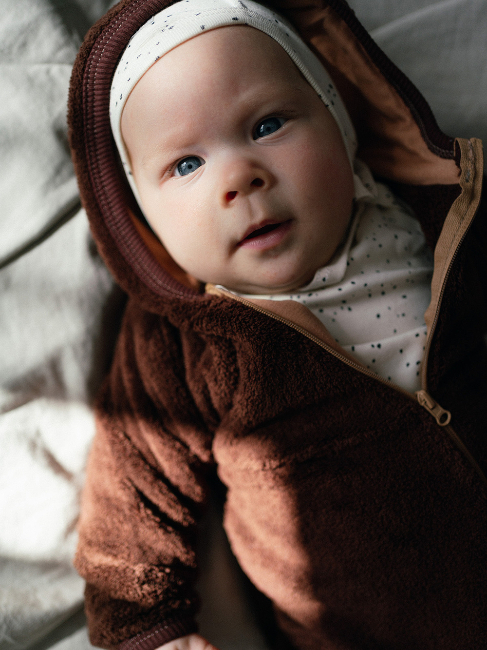 Утеплённый комбинезон Mjölk Brown Bear, с капюшоном