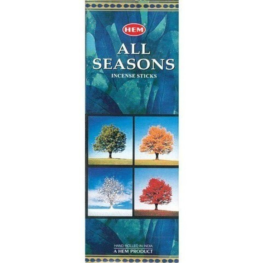 HEM All Seasons шестигранник Благовоние Все сезоны (чампа, мандарин, афродезия, опиум)