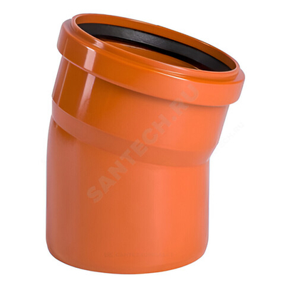 Отвод PP-B коричневый Дн 110х15гр б/нап в/к VALFEX 30104110