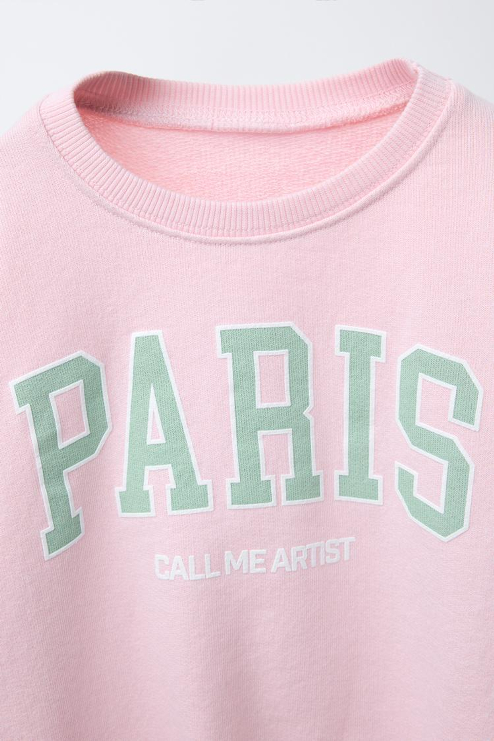 ZARA ТОЛСТОВКА С РЕЛЬЕФНОЙ НАДПИСЬЮ, РОЗОВЫЙ