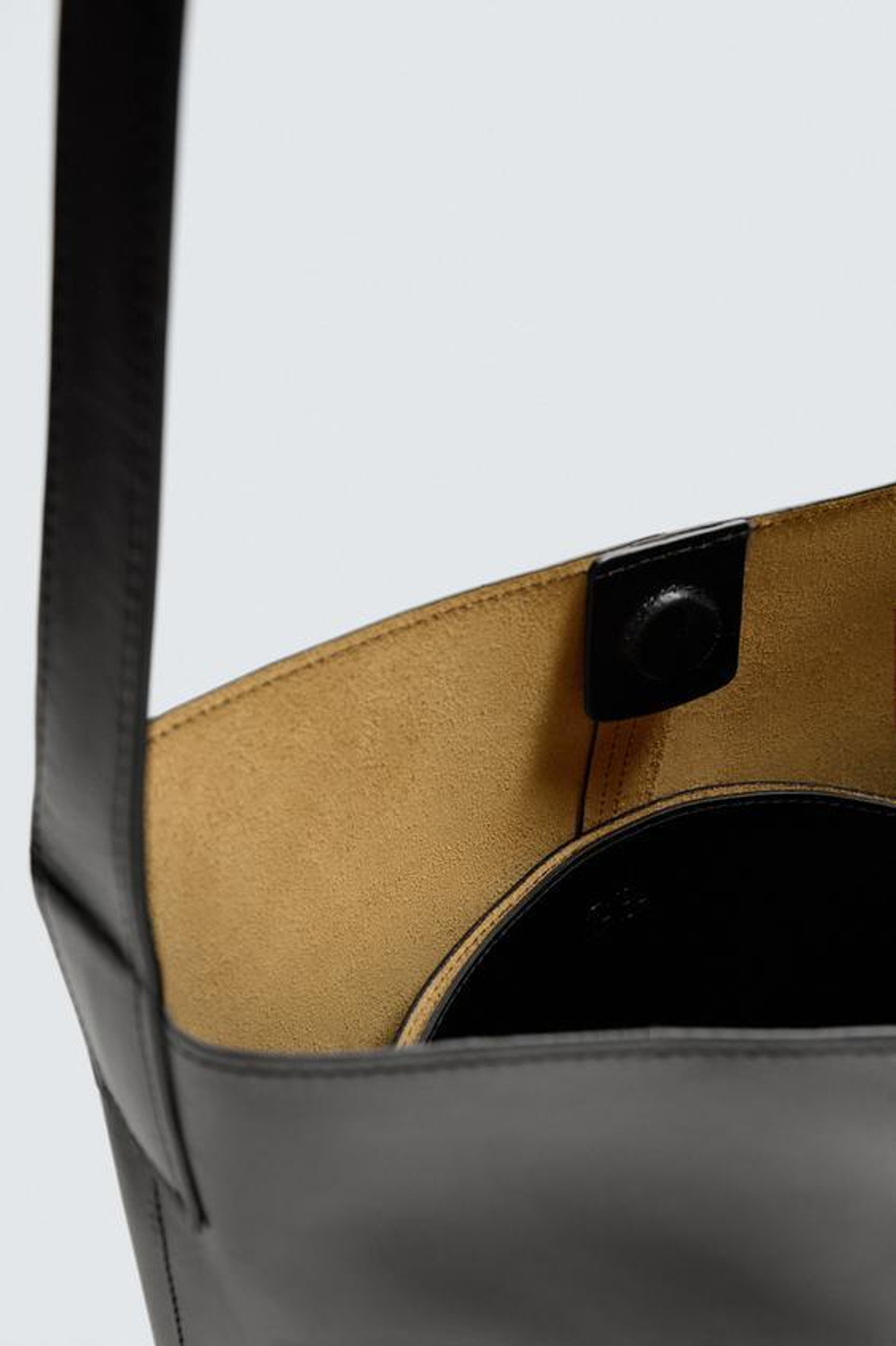 ZARA КОЖАНАЯ СУМКА-ШОПЕР LIMITED EDITION, ЧЕРНЫЙ