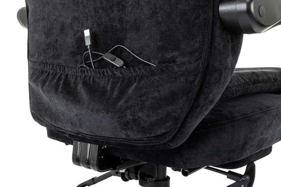 Кресло руководителя Бюрократ T-9950MSG-F Fabric черный Light-20 крестов. пластик подст.для ног