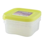 Комплект контейнеров СВЧ 1,4лквадро КАСКАД-3 цвет крышки желтый