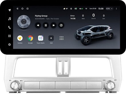 Магнитола Toyota Land Cruiser Prado 150 2017-2019 (поддержка 360) - Teyes LUX ONE ROUND монитор 12.3" 2K QLED на Android 10, ТОП процессор, CarPlay, 4G SIM-слот