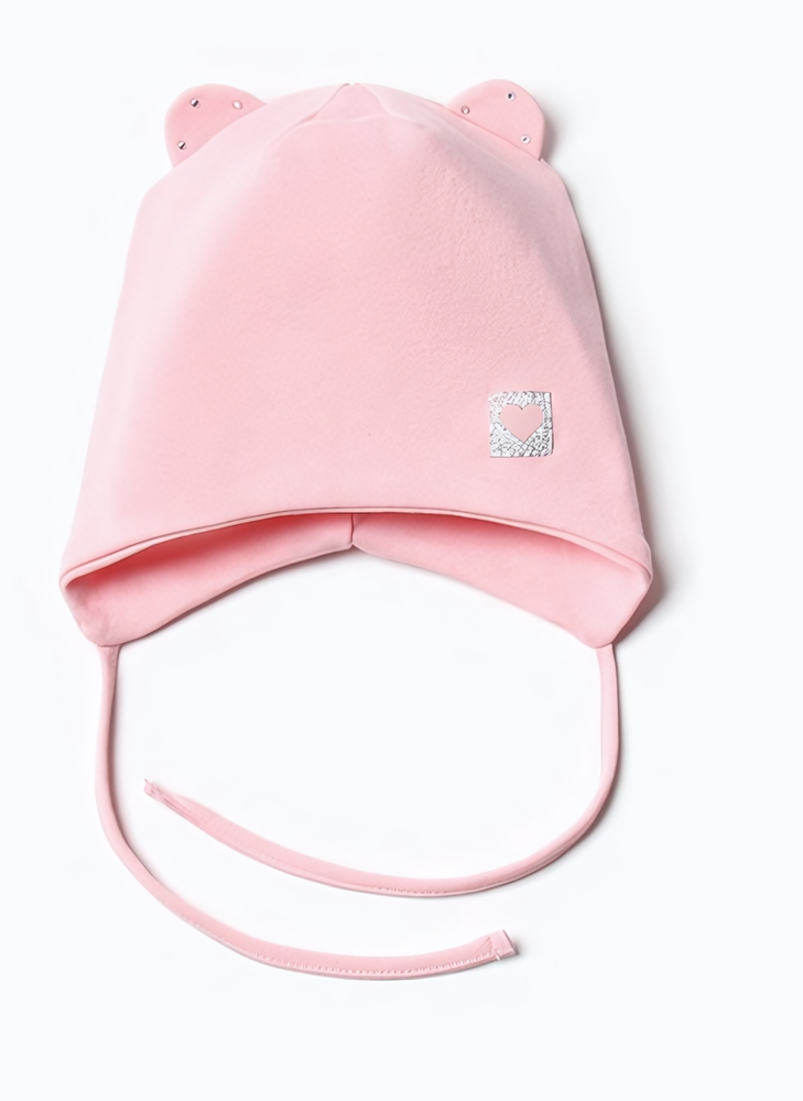 Шапка-мишка для девочки, цвет пудра, р. 46/ 9931352 HOH LOON Шапка-мишка для девочки, цвет пудра, р. 46/ 9931352 HOH LOON