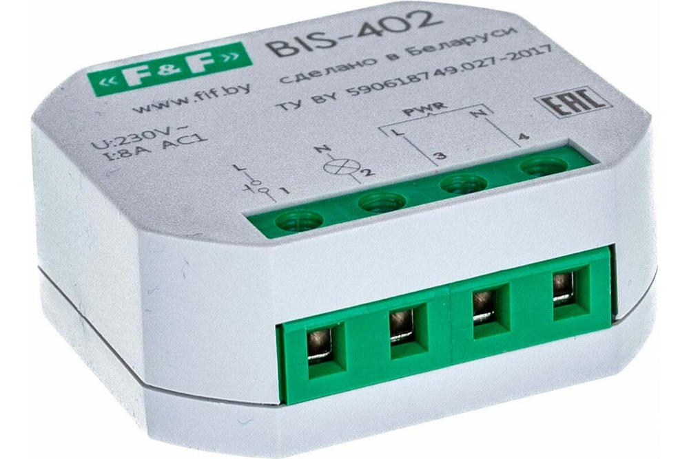 Реле импульсное BIS-402 230В 8А 1Z IP40