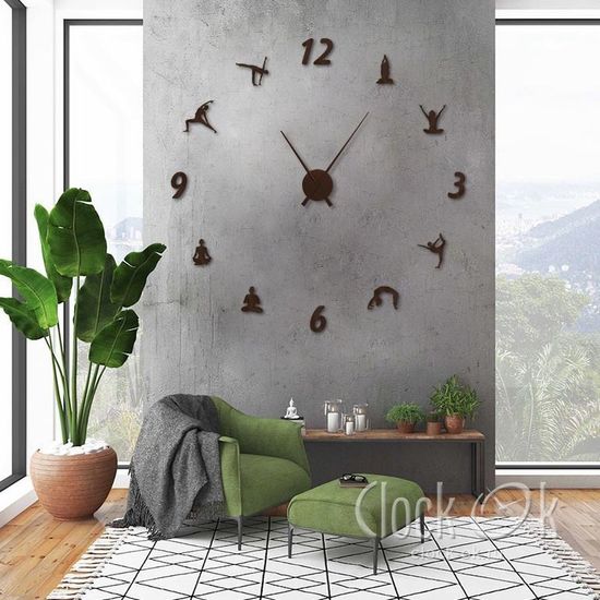 Настенные 3D часы Йога