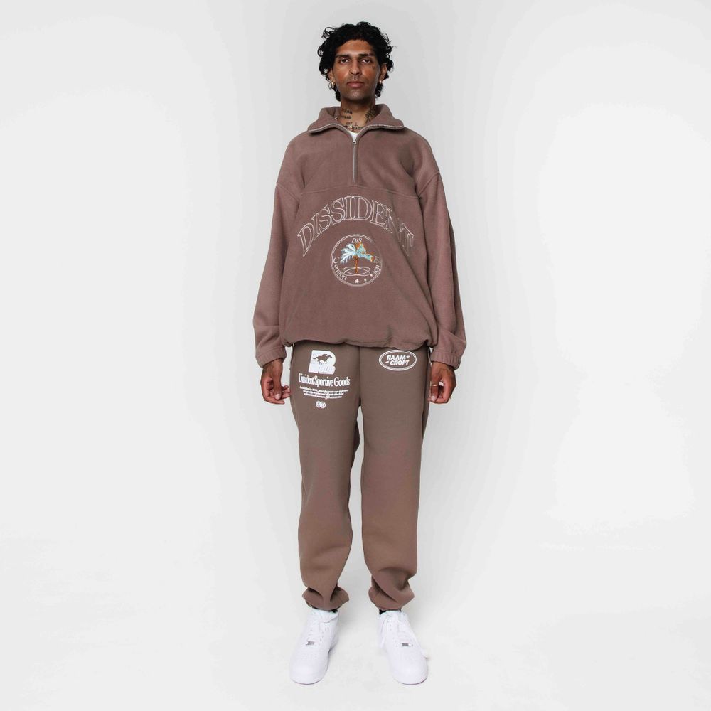 Толстовка Dissident флисовая DZ AW24 коричневая