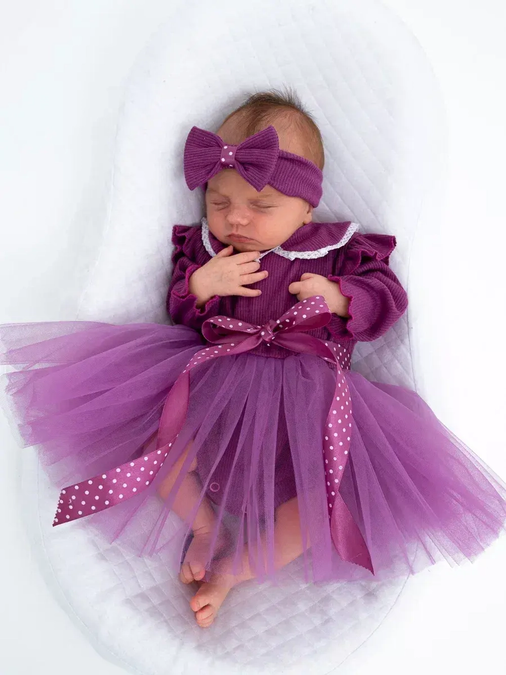 Платье-боди для новорожденной