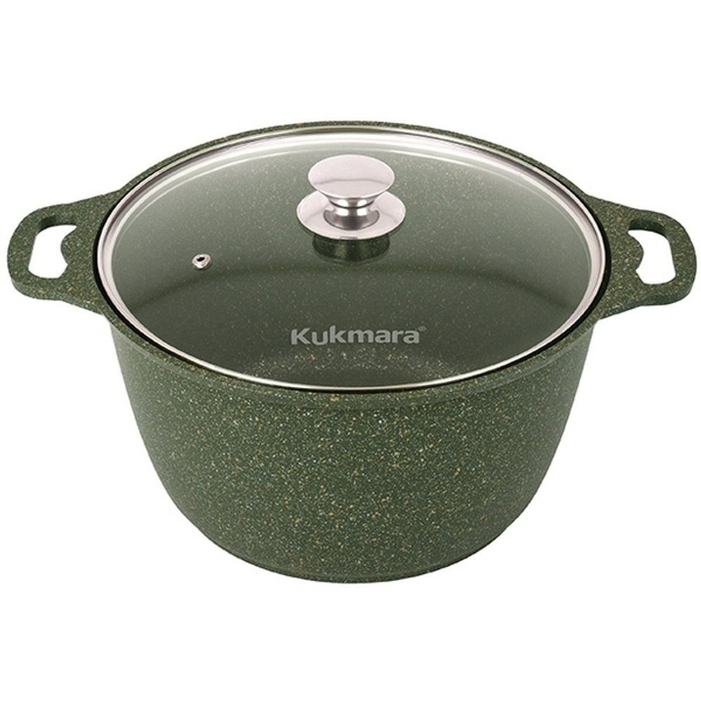 Кастрюля 6л со стеклянной крышкой, АП линия «Trendy style» ( malachite)