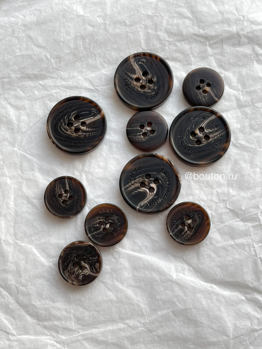 Пуговицы СЛ коричневые на прокол