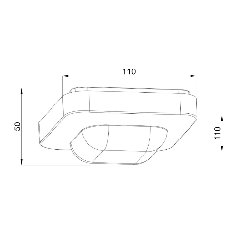 Датчик присутствия потолочный, накладной, 3-х проводной, макс.2000Вт, IP20, белый