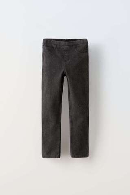 ZARA ДЖЕГИНСЫ С ЭФФЕКТОМ ПОТЕРТОСТИ, ЧЕРНЫЙ