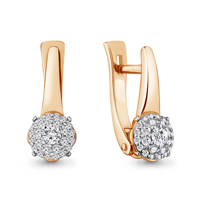 941978к Серьги из Золота с бриллиантами из коллекции "Miracle"